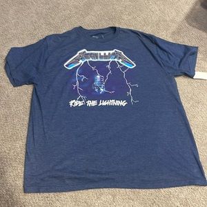 Metallica blue ride the lighting tee shirt new with tags